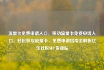流量卡免费申请入口，移动流量卡免费申请入口，轻松获取流量卡，免费申请指南全解析亿乐社区SUP货源站