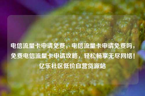 电信流量卡申请免费，电信流量卡申请免费吗	，免费电信流量卡申请攻略，轻松畅享无尽网络！亿乐社区低价自营货源站  第1张